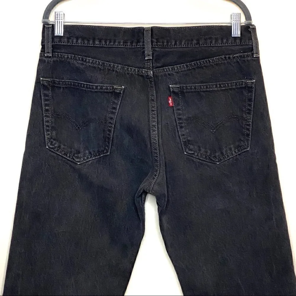 Levi’s black 505 straight leg jeans size 34 X 32